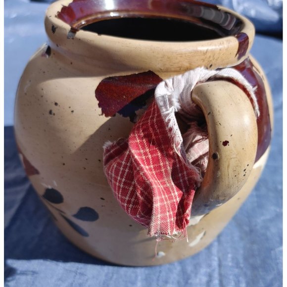 PRIMITIVE COUNTRY CROCK WITH STAR DESIGN MADE IN USA - Picture 6 of 8